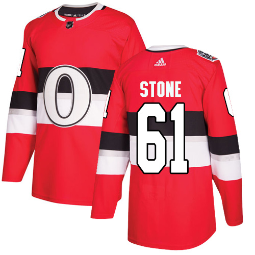 Adidas Senators #61 Mark Stone Red Authentic 100 Classic Stitched Youth NHL Jersey